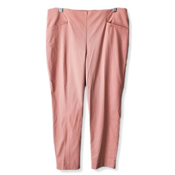 Women Van Heusen Demure Pink Essential Pull On Pant 14S  Classic Tailored Preppy - Picture 1 of 9